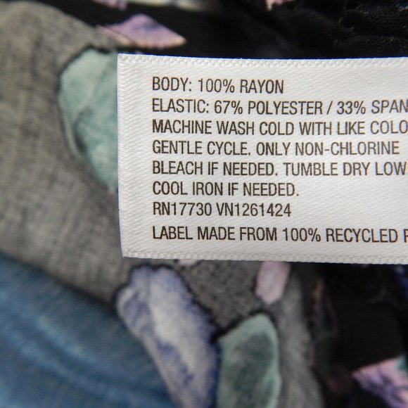 Wild Fable Womens Black Floral Smocked Ruffle Mini Skirt Size Large - Picture 5 of 5